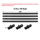 LED Track Light Rail 0.5M 1M Black White Aluminum 2 Wire System Track Light Series Universal Track for Ceiling Spot Lamps