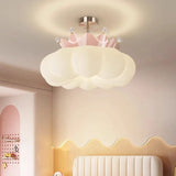 2025 New Crown LED Pendant Lamp Children's Room Restaurant Boy Girl Bedroom with Remote Control Chandelier Study Lighting Decor