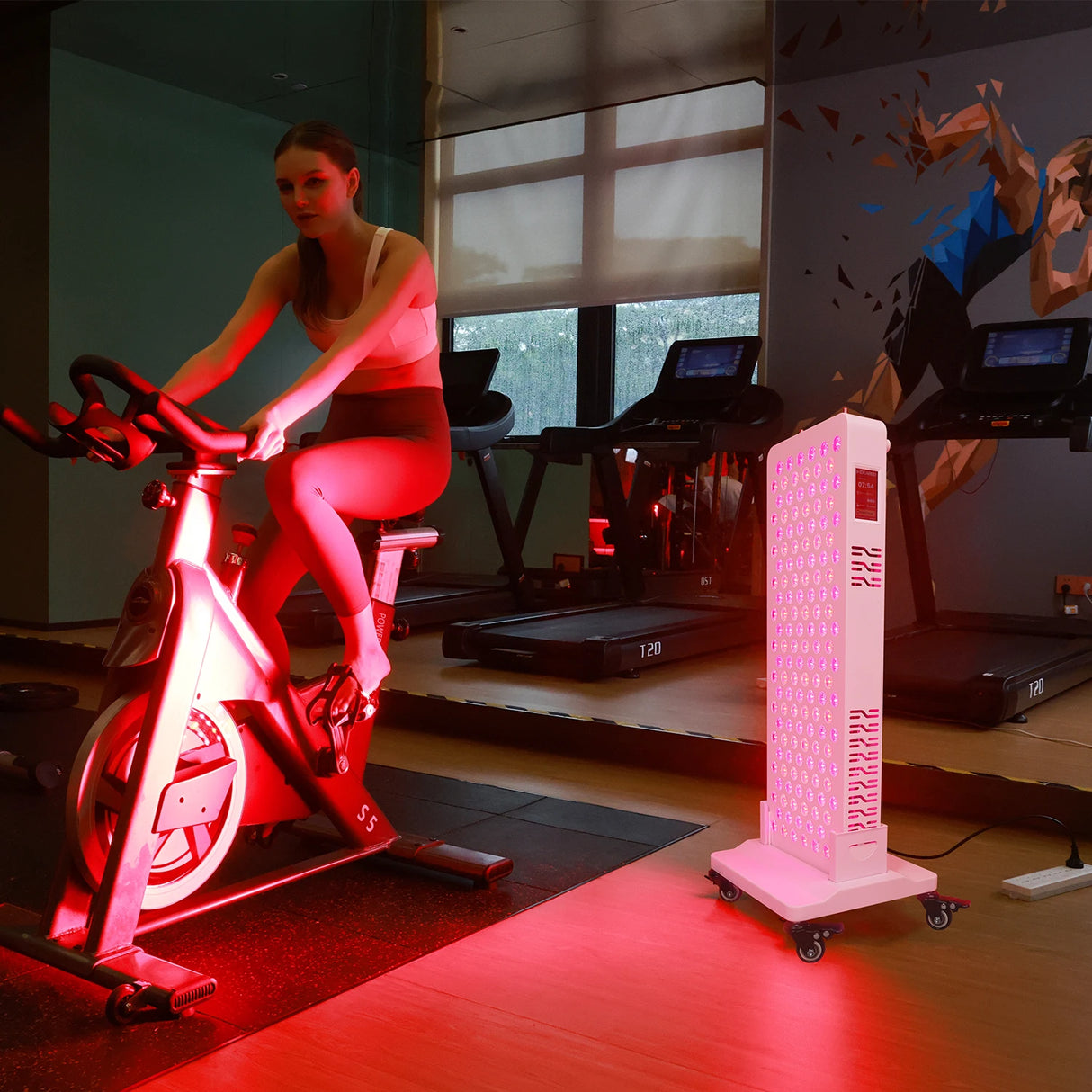 Red light therapy bluetooth function red light therapy 8 wavelengths red light therapy panel with touch screen