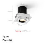 LED Spotlights Telescopic Folding Grille Spot Light Double Heads COB Lamp Square Ceiling Foco Recessed Anti Glare Stretchable