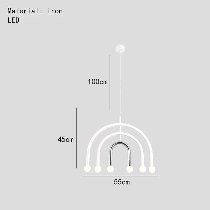 Beautiful Rainbow E14 Bulb Home Pendant Lamp Kitchen Dining Room Lighting Fixtures Colorful Metal Bedroom Luminaire Suspension