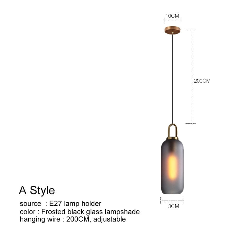 Nordic Glass Ball Pendant Light Kitchen Fixtures Living Room Lustre Luxury Bedroom Decoration Coffee Table Hanging Lamp