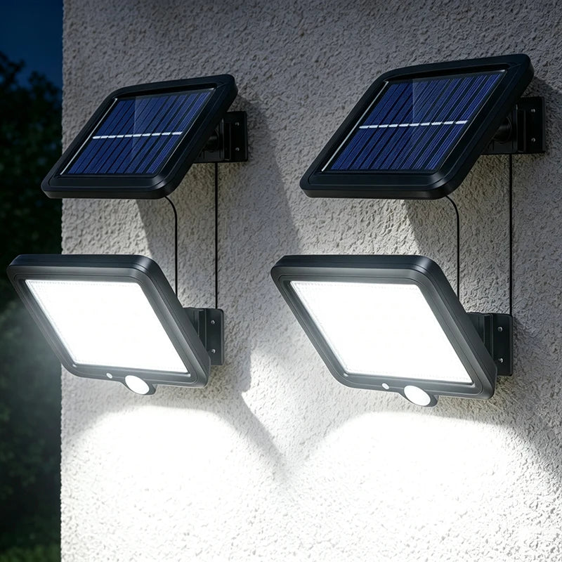 56 LED Solar Motion Sensor Outdoor Wall Light - IP65 Waterproof Garden Security Flood Lamp for Patio, Yard & Garage