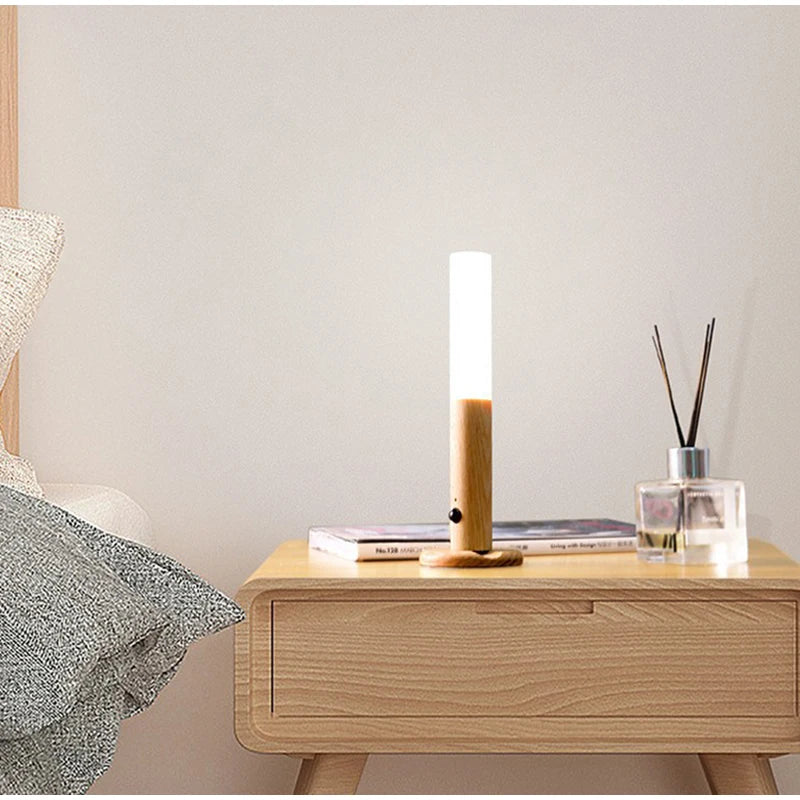 Wireless LED Motion Sensor Night Light - USB Rechargeable Wall & Cabinet Lamp