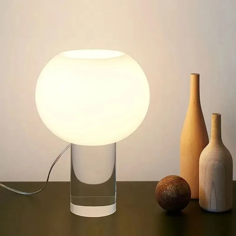 Buds table lamp Retro White Glass Desk Light Romantic Nordic Home Living Room Dining Table Study Bedroom beside mooding lamp