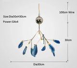 LED Agate Chandelier Modern Firefly Chandelier Living Room Bedroom Flower  Bedroom Kitchen Indoor Tree Branch Pendant Light