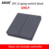 86 Type Wireless RF 433MHz Wall Panel Remote Control (1/2/3 Gang) - Smart Switch Transmitter for LED Light, Lamp & Ceiling Fan