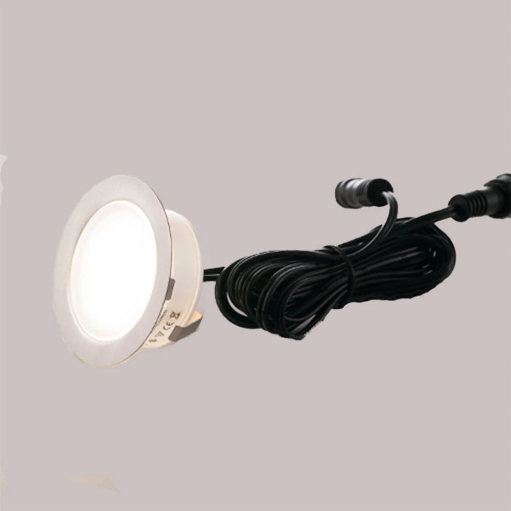 LED Deck Lights 12V Dimmable Underground Lamp | Recessed Outdoor Stair Lighting | IP67 Waterproof Garden Lights