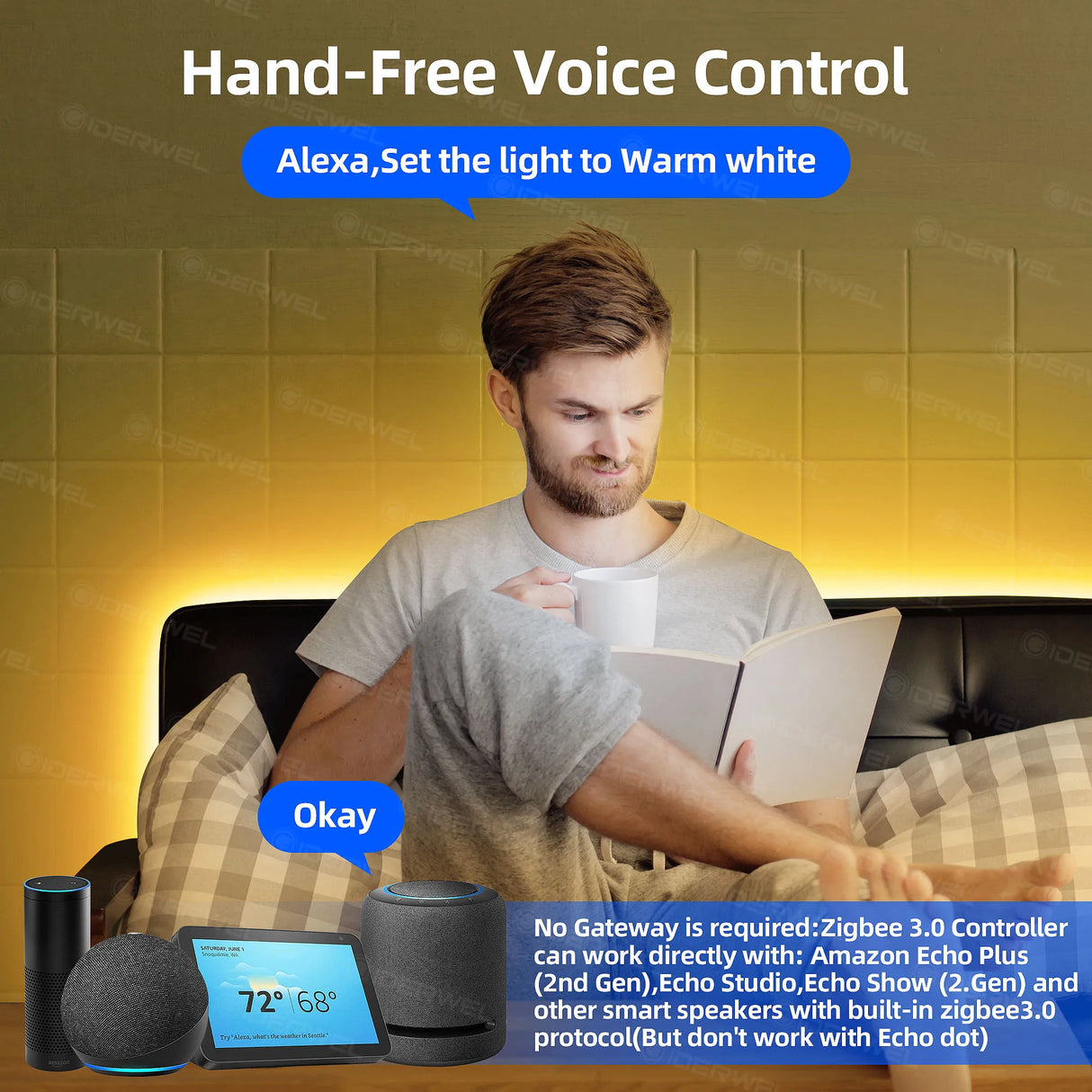 Smart Zigbee 3.0 Led Downlight RGB+CW+WW 4Inch Recessed Ceiling Spot Light Work with Hub Bridge Smartthings Alexa Voice Control