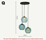 Designer  Stained Glass Chandelier For Living Room Restaurant Classical  Color Hanging Lamp Fixture Bedroom