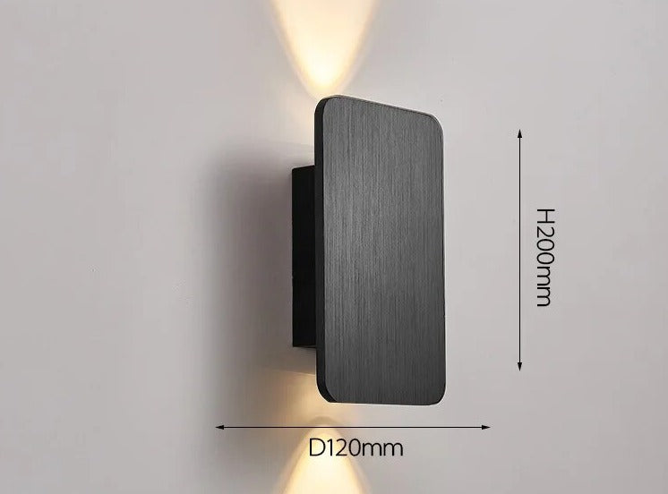 2/6W Simple Indoor LED Bedroom Bedside Lamp Nordic Modern Creative Staircase Corridor Lamp Living Room TV Background Wall Lamp