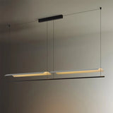 Modern WabiSabi Pendant Light Minimalist Long Strip Hanging Lamp Eave Acrylic Chandelier For Dining Living Room Office Kitchen