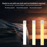 LED Motion Sensor Light Wireless LED Night Light Type C Rechargeable Light Cabinet Wardrobe Lamp Staircase Backlight For Kitchen