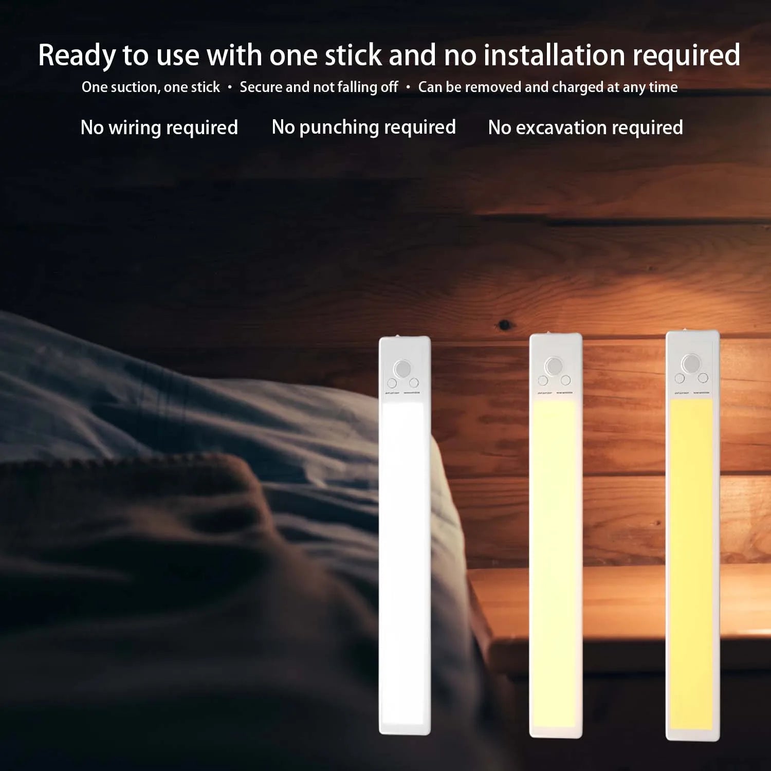 LED Cabinet Light USB Type-C Rechargeable Motion Sensor Led Lamp for Kitchen Wardrobe Cabinet Lighting 25cm/30cm