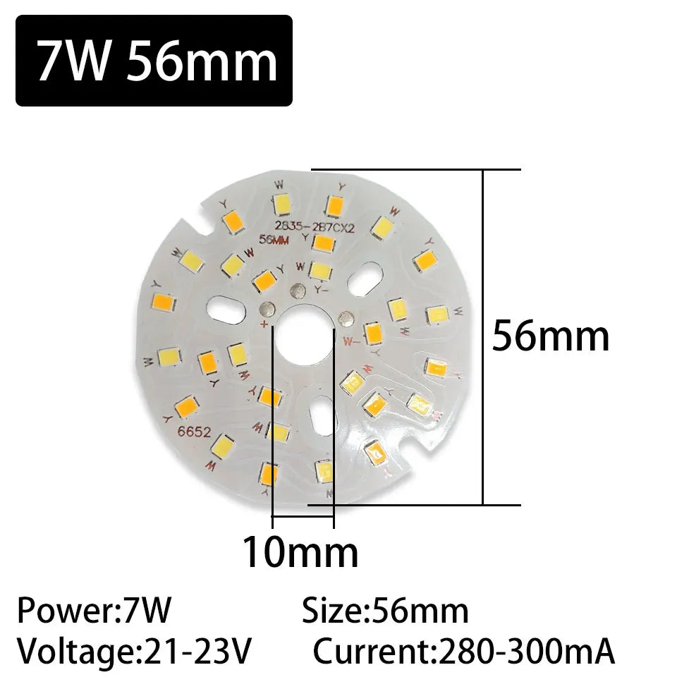 LED Bead Ceiling Lamp Renovation Lamp Board Circular Dual Color Dimming Bulb 3W 5W 7W 9W 12W 18W 24W Down Lamp SMD Light Source
