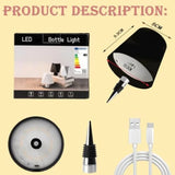 Wireless Wine Bottle Lamp 3 - Color LED Table Lamp with Rechargeable Touch Control Ideal for Bar and Restaurant Dec Suitable for