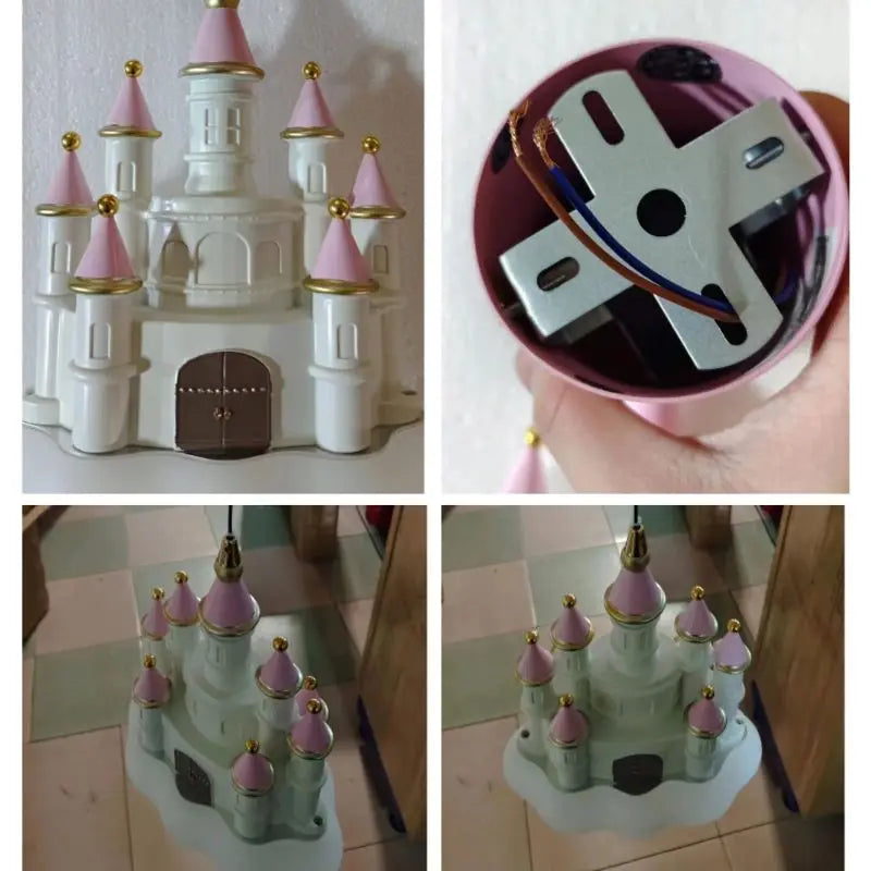 Minimalist New Pendant Light Girls Creative Pink Castle Clouds Small Chandelier Children&#39;s Room Bedside Bedroom LED Hanging Lamp