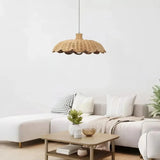 Japanese Wabi-Sabi Natural Rattan Chandelier - Hand-Woven Basket Pendant Light Fixture for Living Room, Hotel, Restaurant & Shop Mood Decor