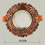 American Retro Industrial Resin Bronze LED Recessed Downlight (3W-10W, 6cm Cutout) - 110V/220V Eyeball Spotlight Fixture for Living Room & Accent Decor