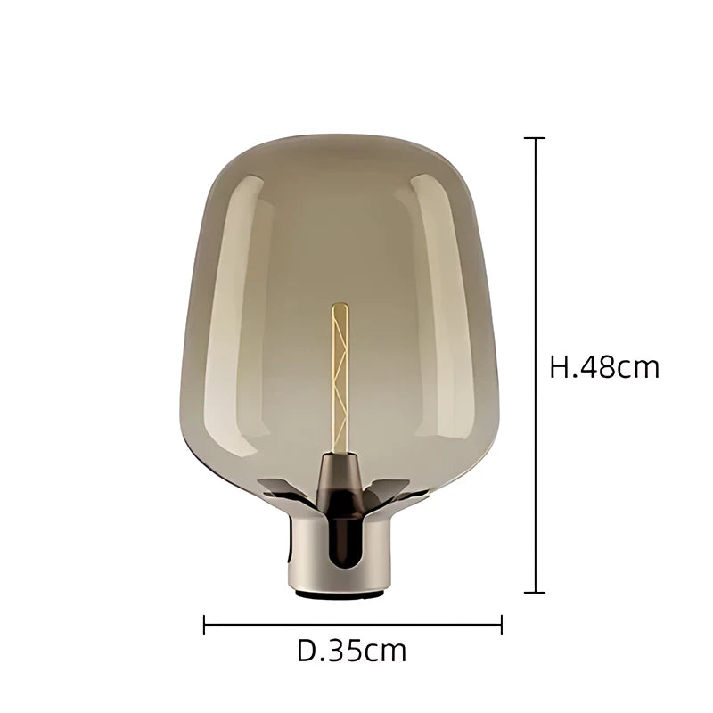 Nordic Creative Fashion Needle Tip Micro Cover Glass Desk Lamp Modern Living Room Study Bedroom Decoration Art Bedside Light