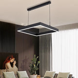 Modern Square LED Pendant Lamp Table Dining Living Room Hanging Light Bedroom Kitchen Hall Chandelier Home Decor Lighting Fixtur