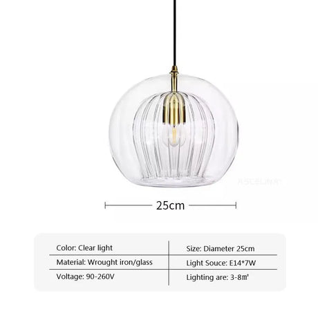 Nordic Glass Pendant Light LED Hanging Lamp For Dining Room Living Room Coffee Shope Home Indoor Decors Lighting Fixtures