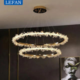 Modern Luxury Crystal LED Chandelier - Minimalist Pendant Light for Living Room