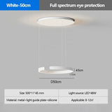 Modern Ring Pendant Lamp Remote Control Dimmable Warm White Eye Protection Led Chandelier Kitchen Island Dining Room