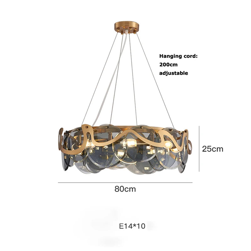 Modern Internet Celebrity Living Room Art Pendant Light Luxury Minimalist Glass Lamp Bedroom Dining Room Long Pendant Light