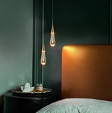 Nordic LED Pendant Lights Luxury Crystal Hanging Lamp Indoor Lighting for Home Living Dining Bed Room Kitchen Bathroom Decor