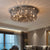New Luminaires Modern Light Luxury Crystal Light Ceiling Living Room Atmosphere Simple Bedroom Restaurant Circular Fashion