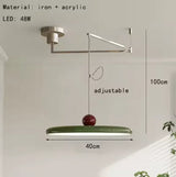 French Rocker arm Hanging Chandelier Light Fixture  Folding LED Colorful Pendant Lamp for Living Room Dining Room Bedroom