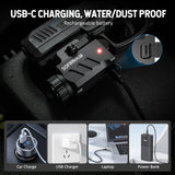 PL09 1600-Lumen Rechargeable Tactical Flashlight - Quick-Release Picatinny Rail Mount