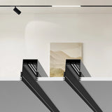 Recessed Magnetic Track Lighting 2-Wire DC 24V Track Rail System with LED Magnetic Light Head Kitchen Living Room Office