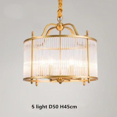 Modern Copper Led E14 Chandelier Glass Tubes Round Gold Metal Pendant Chandelier Lighting 2 Models On Sales Hanging Lamp Fixture