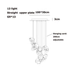 2026 New Trend Home Decoration Geometric Glass G9 LED Chandelier Lighting Lustre Para Sala Estar For Living Room Dinning Room