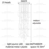 Nordic Home Decor LED Chandelier Villa Living Room Ceiling Light Suspended Staircase Pendent Lamp Dining Table Pendent Light