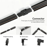 LED Magnetic Track Light Grille Flood Lamp Modern Embedded Flexible Linear Fixture LED Spotlight 3 Color CCT Ceiling Indoor Livi