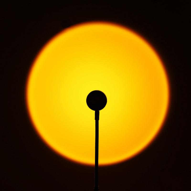 Sunset Lamp LED USB Rainbow Night Light Projector Photography Wall Atmosphere Lighting For Bedroom Home Room Decors Gift