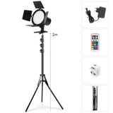 RGB LED video light Studio Photography led lights Video Light Ring RGB Light camera Stand Photography Panel Lamp Light Dimmable