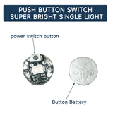 2PCS Miniature Wireless LED Light Modules - Super-Bright Push-Button Single Lamp for DIY Models