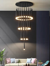 Modern Long Stairs Chandelier Living Room Attic Ceiling Light Home Decoration Pendent Lamp Dining Room Decoration Pendant Light