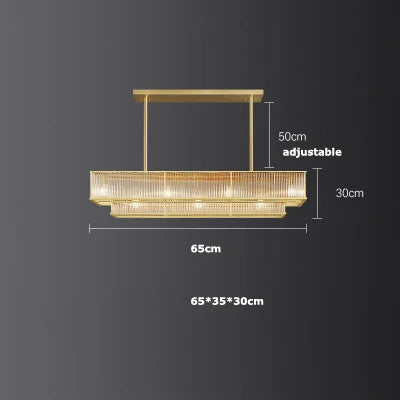 E14 LED Retro American Copper Golden Round Linear Pendant Lights.Pendant Light Suspension Luminaire Lampen For Dinning Room