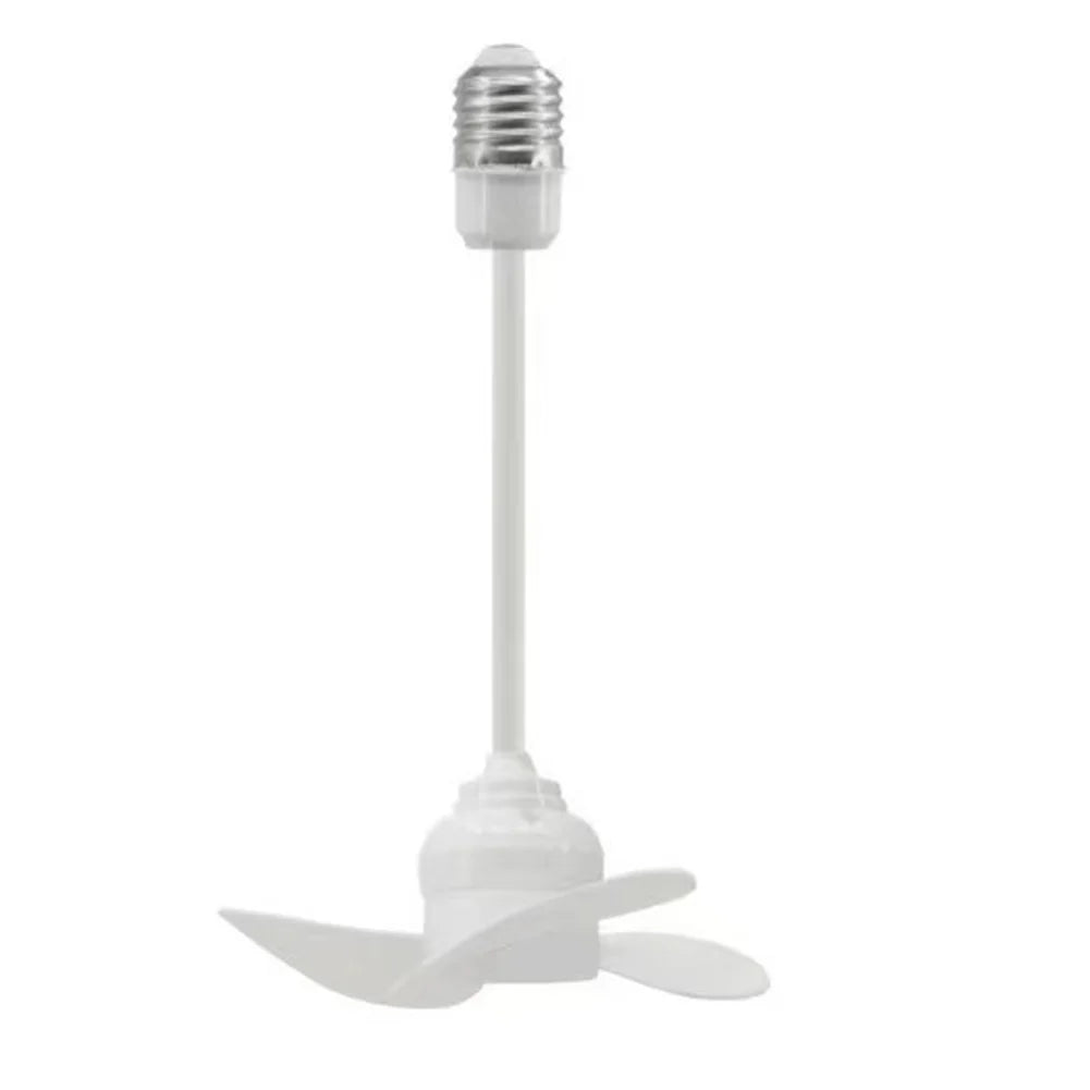 Compact 14cm E27 Screw Base Ceiling Fan - Brushless Motor Quiet Indoor Socket Fan