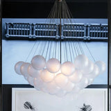 Modern Glass Balls Chandeliers Black/Gold Dining Living Room Bedroom Cafes Hall Home Decor Pendant Light Indoor Lustre Luminaire