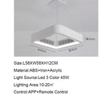 Smart App Ceiling Fan Lamp With Light Bladeless Remote Control Without Blades DC LED Circulator Bedroom Living Room Office Fans