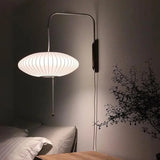 Nelson Wall lamp modern japanese wall lamp For Living Room Bedroom Home Bedside office Hotel Silk Cloth Lamp