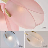 Romantic Tulip Buds G9 Chandelier Colorful Glass Shades Pendant Lights Lustre Home Decor Led Lamp Fixtures Bedroom Hanging Lamp
