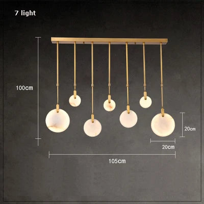 New Chinese LED Marble Gold Home Deco Designer Chandelier Lighting 2026 New Trend Lustre Hanging Lamps For Living Room