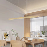 Nordic Wood Pendant Lights Modern Simple Walnut long Linear chandelier kitchen island office dining room bar hanging lamp LED